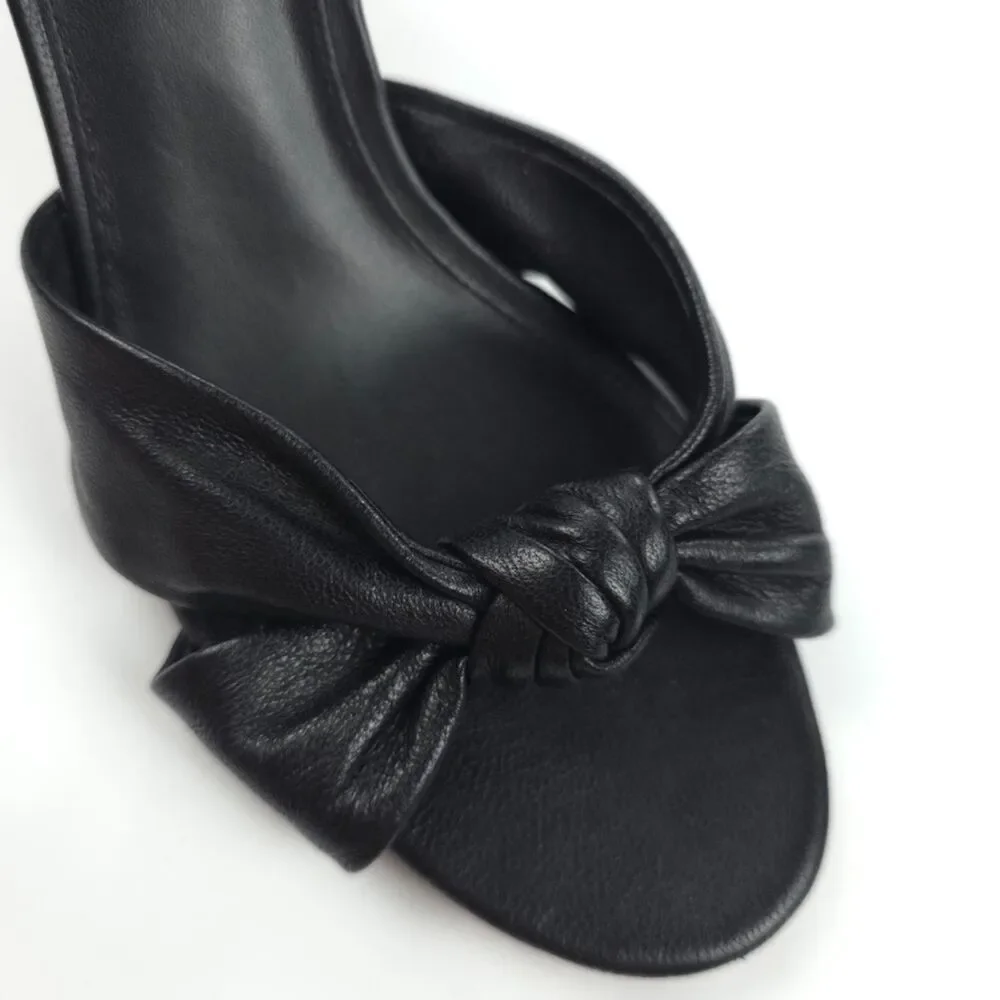 VERONICA BEARD Ganita Sandal Black Leather Block Heel Minimal Boho Quiet Luxury